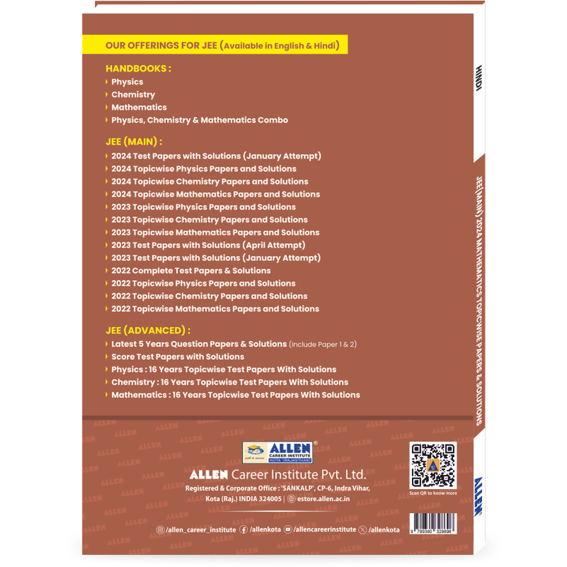 JEE MAIN 2024 Topicwise Mathematics Papers and Solutions (January & April attempt)