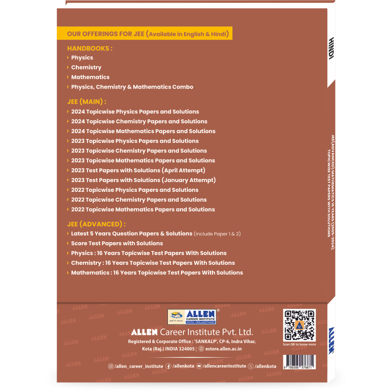 JEE Advanced Mathematics: 16 Years Topicwise Solved Papers with Solutions