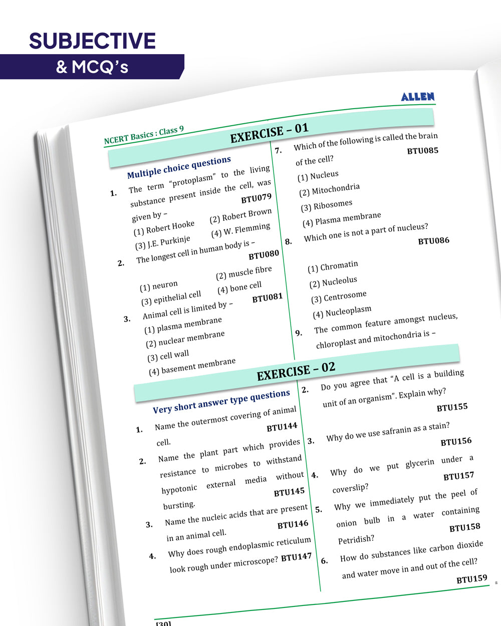ALLEN Class 9 NCERT All-in-One Study material Package – 12 Multicolor Modules covering 6 Subjects | Physics, Chemistry, Biology, Maths, Social Science & English