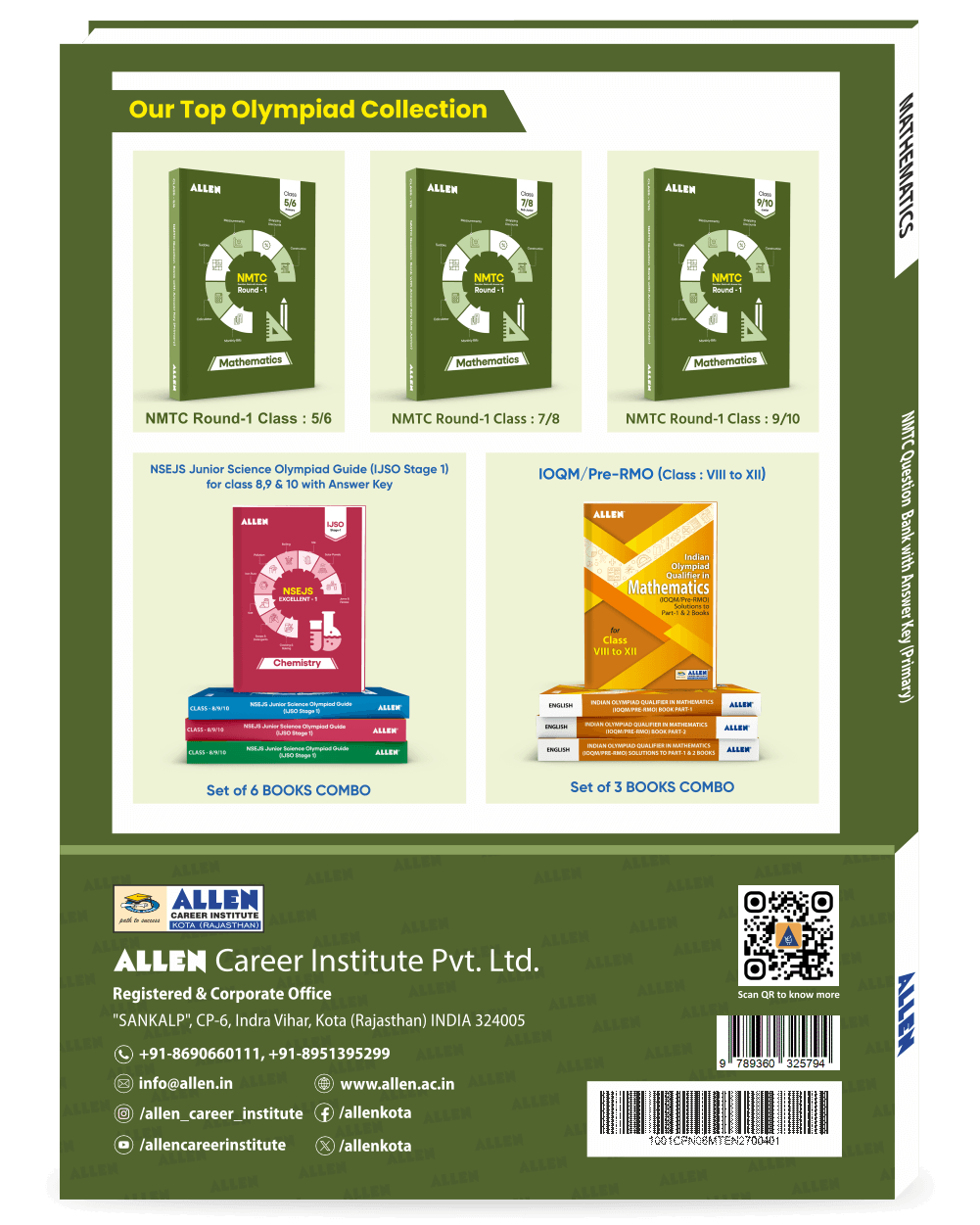 NMTC Question Bank (Multicolor) for Class 5 & 6 – Primary | Mathematics Olympiad Prep Book with Detailed Answer Key by ALLEN