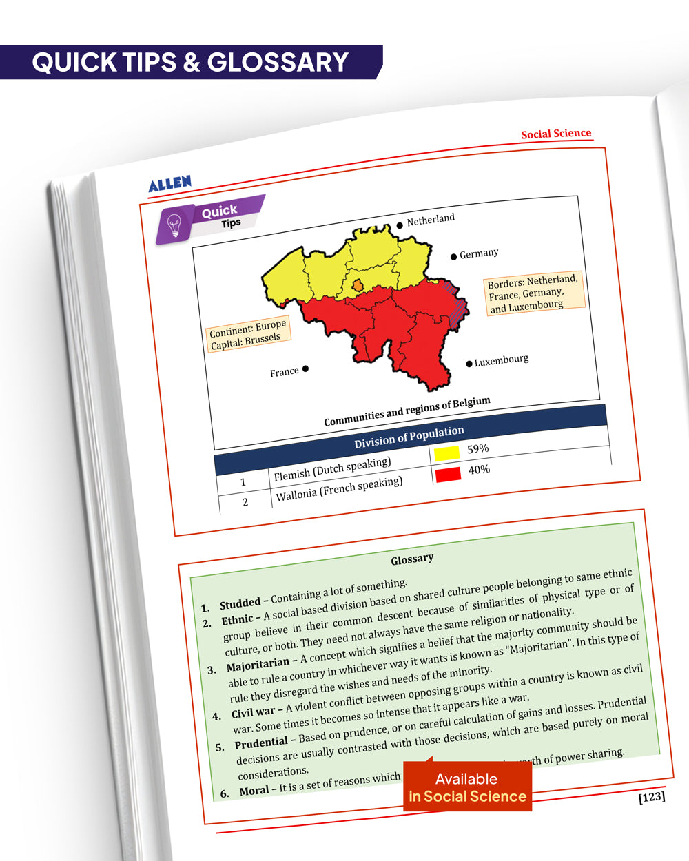 ALLEN Class 10 All-in-One Olympiad Study Material Package -10 Multicolor Modules Covering 7 Core Subjects | Physics, Chemistry, Biology, Maths, Social Science, English & Mental ability