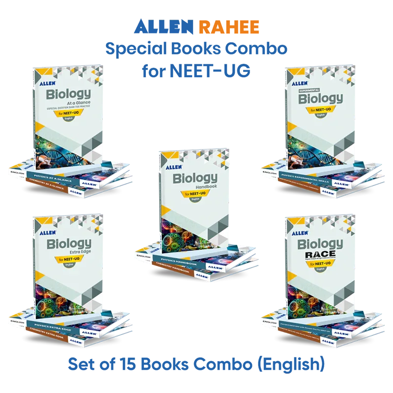 ALLEN RAHEE NEET-UG Special Books Combo – Race, At a Glance, Handbooks, Extra Edge, Experimental (Set of 15 Books) - ALLEN E-Store
