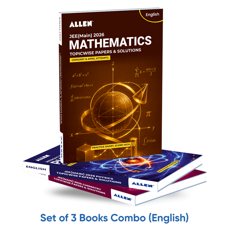 JEE MAIN 2026 Topicwise Physics, Chemistry, Mathematics Papers and Solutions (January & April attempt) by ALLEN (Set of 3 books Combo)