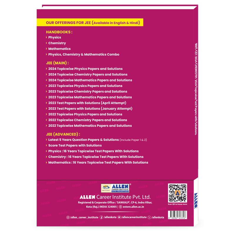 MHT-CET 2024 Chemistry Topicwise Test Papers with Solutions