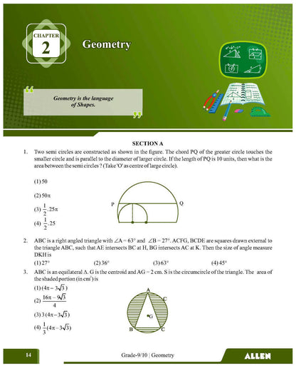 NMTC Question Bank (Multicolor) for Class 9 & 10 – Junior | Mathematics Olympiad Prep Book with Detailed Answer Key by ALLEN