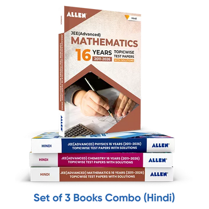 JEE Advanced 16 Years Topicwise Physics, Chemistry & Mathematics Papers with Solutions (Set of 3 books Combo)