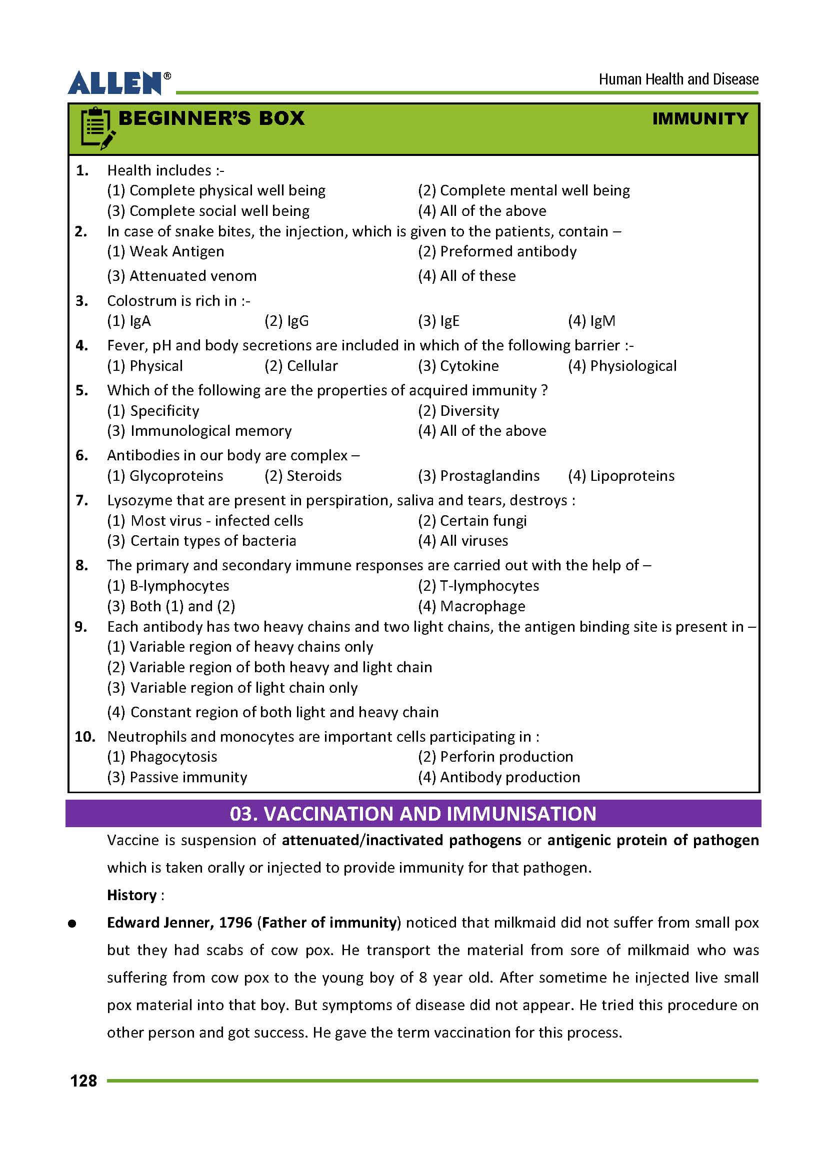 ALLEN Biology Modules for NEET UG with Solutions – Set of 10 Books ...