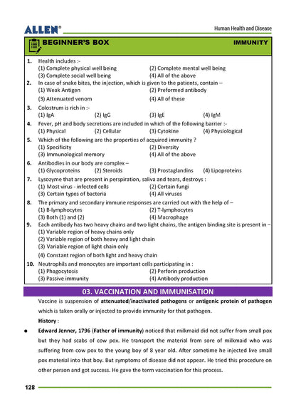 ALLEN BIOLOGY NEET-UG Study Material Package for 11th, 12th & 12th Passed (Set of 10 Modules)