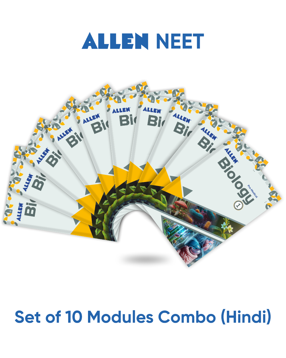 ALLEN NEET-UG Study Material Package for 11th, 12th & 12th Passed with Solutions (Set of 24 Modules)