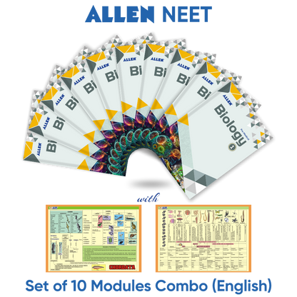 ALLEN BIOLOGY NEET-UG Study Material Package for 11th, 12th & 12th Passed (Set of 10 Modules)