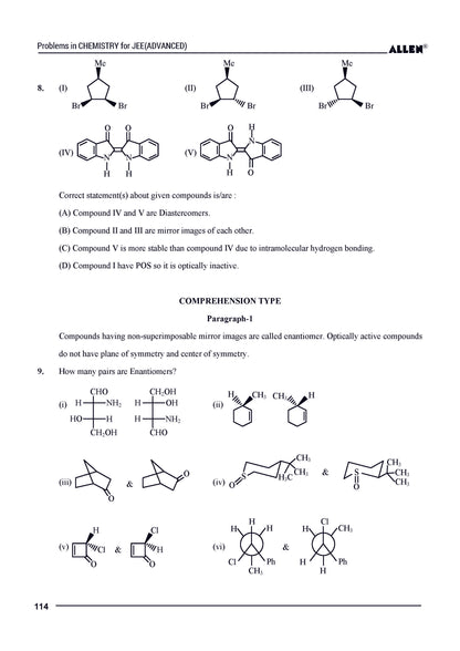 Problems in Chemistry with Answer key for JEE Advanced in English by ALLEN