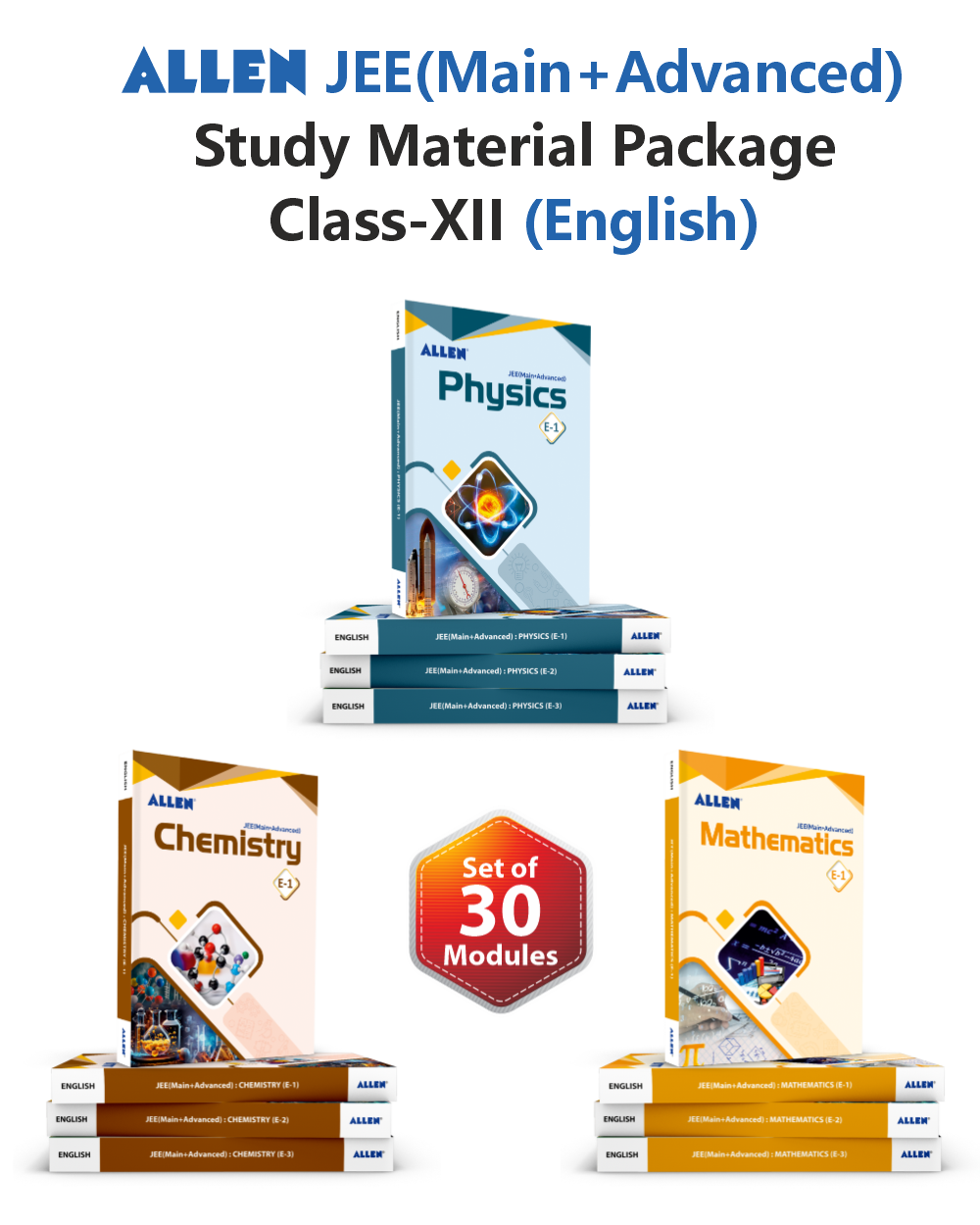 ALLEN 12th JEE MAIN+ADVANCED Study Material Package (Set of 30 Modules Combo ) Enthusiast