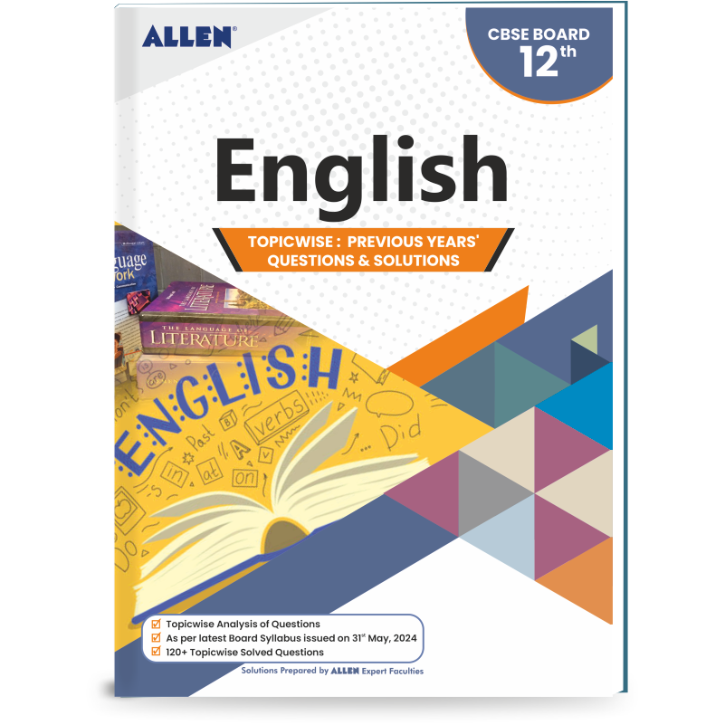 CBSE English Topicwise Solved papers from Previous Years for Class 12th by ALLEN