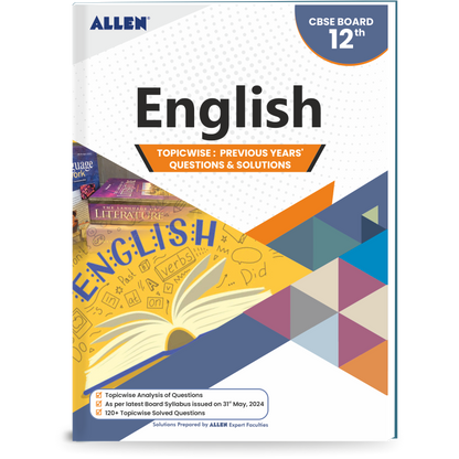 CBSE English Topicwise Solved papers from Previous Years for Class 12th by ALLEN