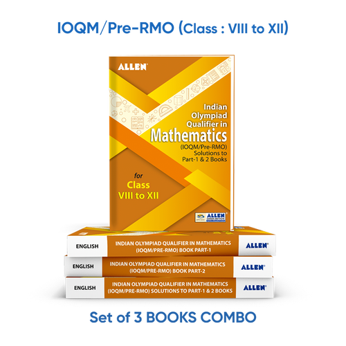 Indian Olympiad Qualifier in Mathematics (IOQM/ Pre-RMO) Book Part 1 & 2 with Solutions for Class 8 to 12 (Set of 3 Books Combo)