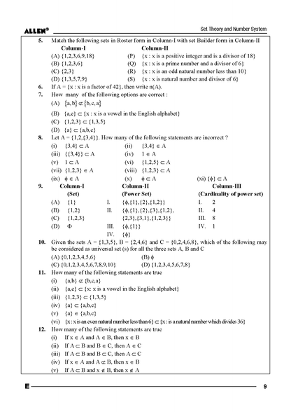 ALLEN 11th MATHEMATICS Study Material Package for JEE Main+Advanced (Set of 6 Modules Combo) in English | Nurture