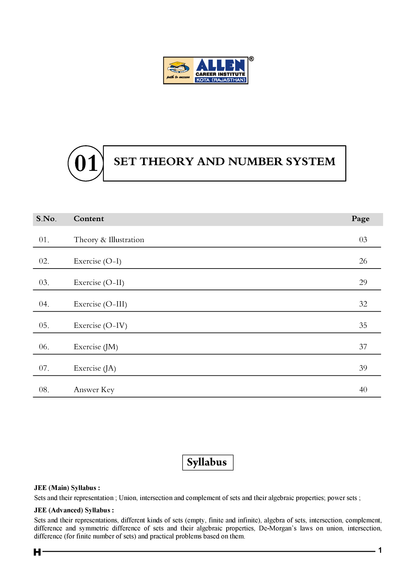 ALLEN 11th MATHEMATICS Study Material Package for JEE Main+Advanced (Set of 6 Modules Combo) in English | Nurture