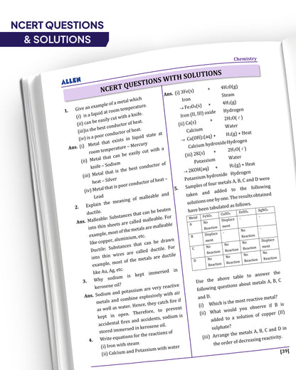 ALLEN Class 10 NCERT All-in-One Study material Package – 12 Multicolor Modules covering 6 Subjects | Physics, Chemistry, Biology, Maths, Social Science & English