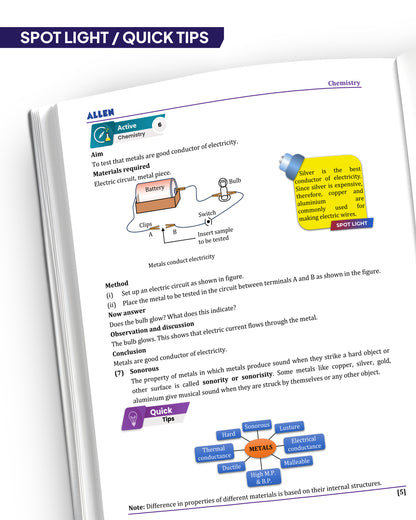 ALLEN Class 10 NCERT All-in-One Study material Package – 12 Multicolor Modules covering 6 Subjects | Physics, Chemistry, Biology, Maths, Social Science & English