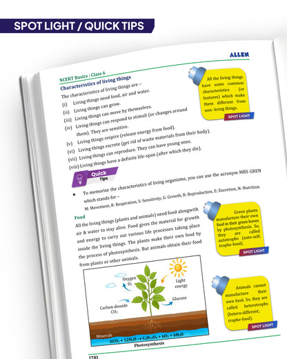 ALLEN Class 6 NCERT All-in-One Study Material Package - 9 Multicolor Modules Covering 6 Core Subjects | Physics, Chemistry, Biology, Maths, Social Science & English
