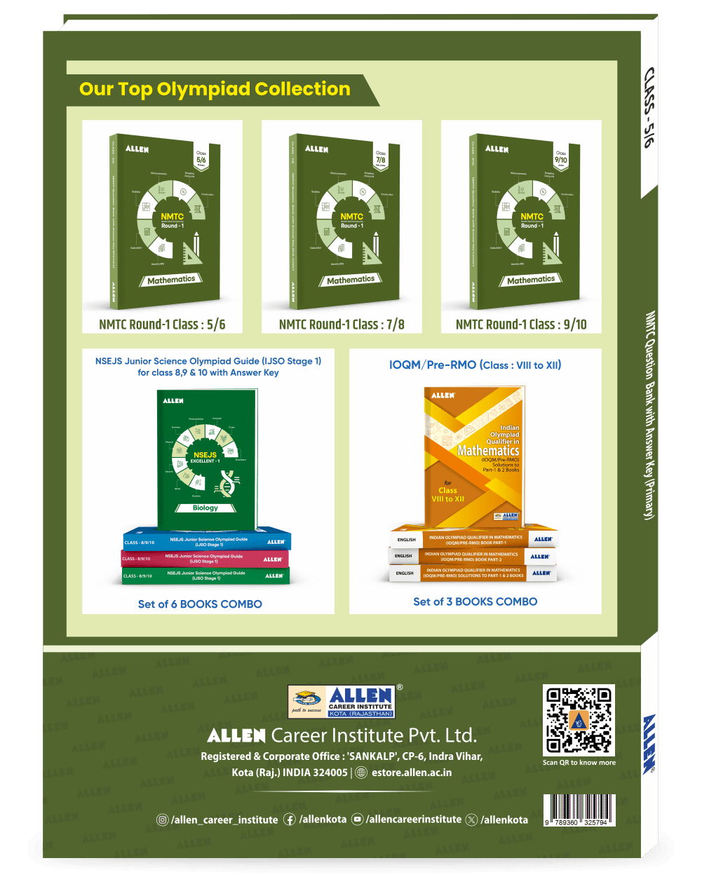 NMTC Question  Bank for Class 5 & 6 (Primary) with Answer Key by ALLEN | Mathematics Olympiad