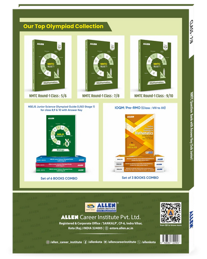 NMTC Question Bank for Class 7 & 8 (Sub Juniors) with Answer Key by ALLEN | Mathematics Olympiad - ALLEN E-Store
