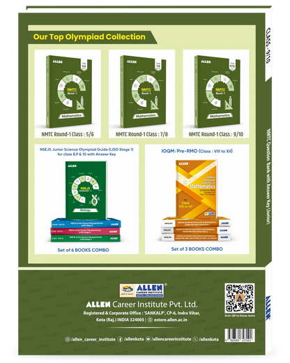 NMTC Maths Question Bank for Class 9 & 10 (Juniors) with Answer Key | NMTC Olympiad Preparation Book by ALLEN - ALLEN E-Store
