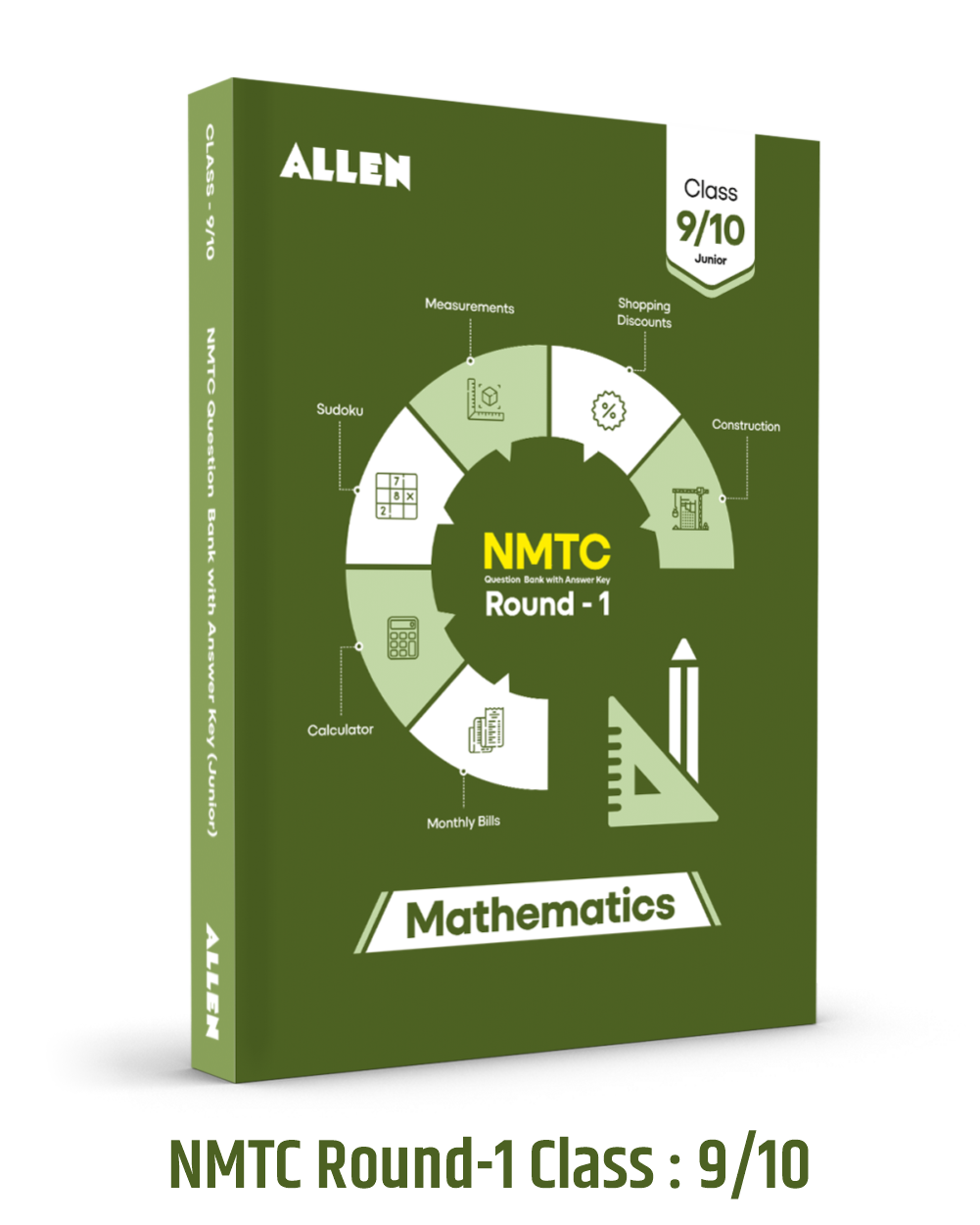 NMTC Maths Question Bank for Class 9 & 10 (Juniors) with Answer Key | NMTC Olympiad Preparation Book by ALLEN