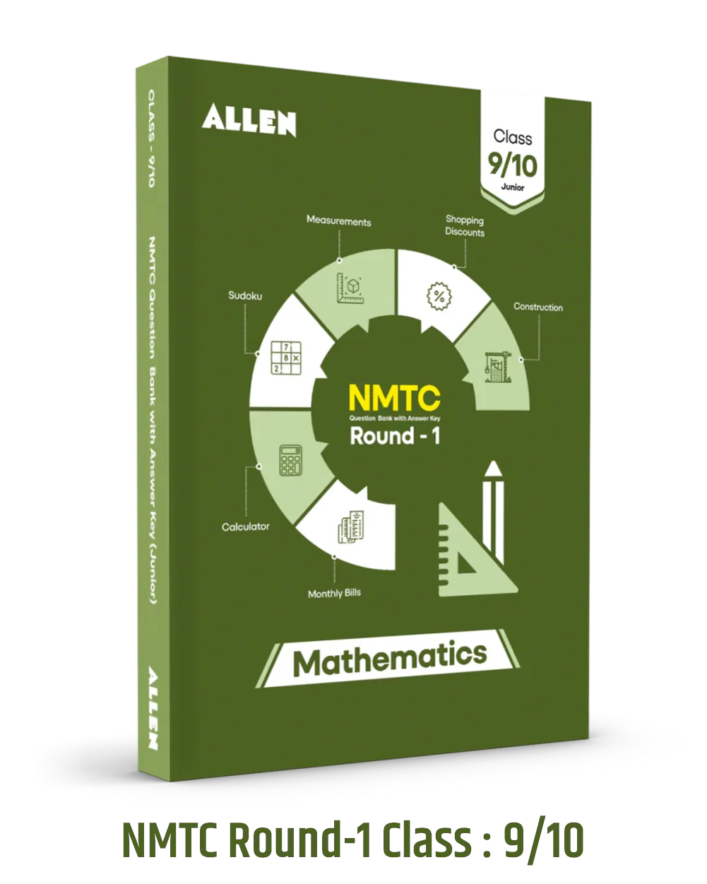 Maths Allen Module ALLEN Class 9 NCERT + Olympiad Complete Study Material β 21 Multicolor ...