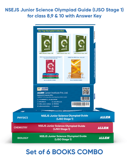 NSEJS Junior Science Olympiad Guide (IJSO Stage 1) Multicolor Edition with Answer Key for class 8,9 & 10  | Set of 6 Books Combo by ALLEN