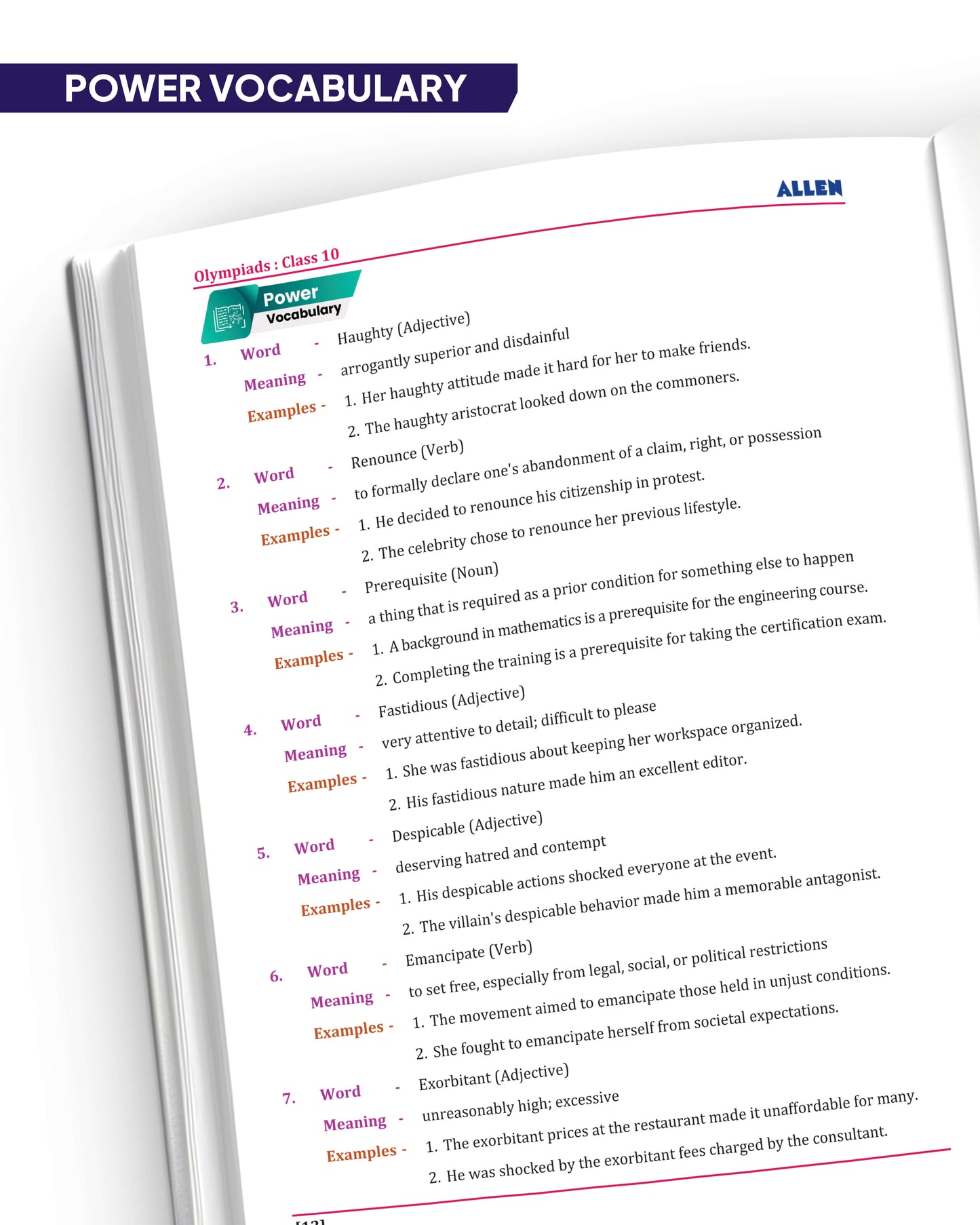 ALLEN Class 10 All-in-One Olympiad Study Material Package -11 Multicolor Modules Covering 7 Core Subjects | Physics, Chemistry, Biology, Maths, Social Science, English & Mental ability