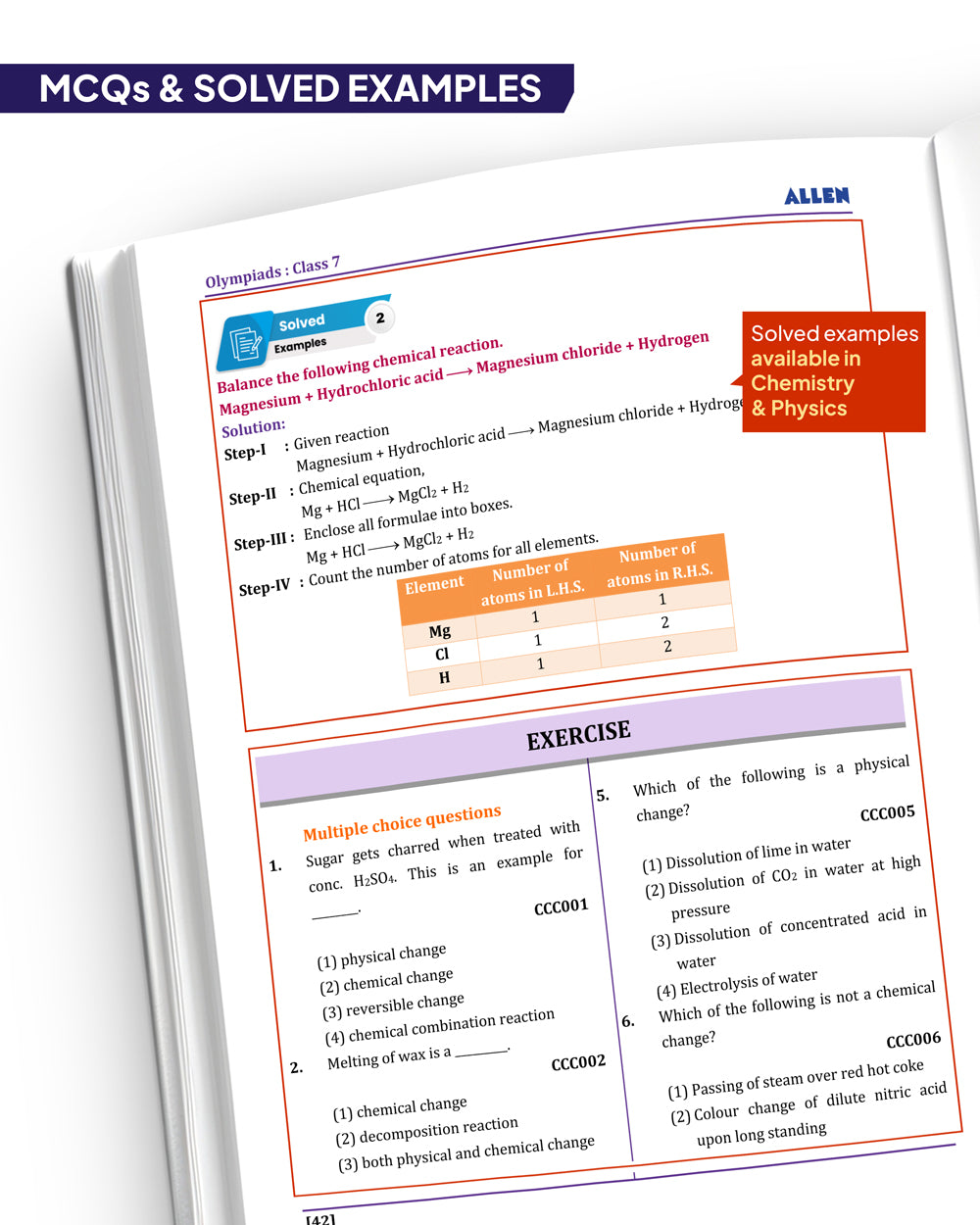ALLEN Class 7 All-in-One Olympiad Study Material Package -8 Multicolor Modules Covering 7 Core Subjects | Physics, Chemistry, Biology, Maths, Social Science, English & Mental ability