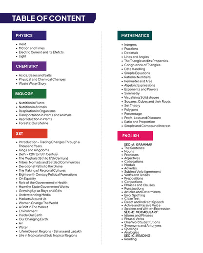 ALLEN Class 7 All-in-One Olympiad Study Material Package -8 Multicolor Modules Covering 7 Core Subjects | Physics, Chemistry, Biology, Maths, Social Science, English & Mental ability