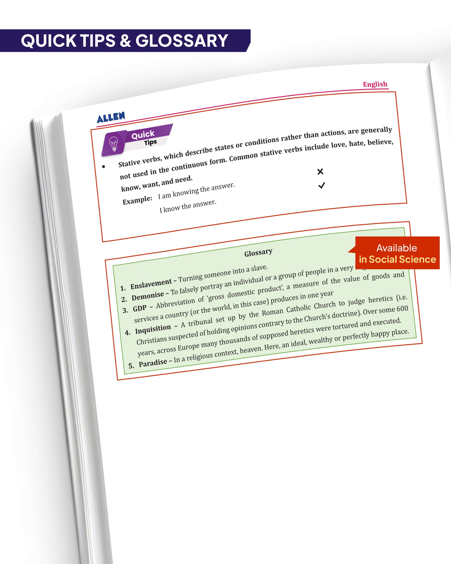 ALLEN Class 8 All-in-One Olympiad Study Material Package -9 Multicolor Modules Covering 7 Core Subjects | Physics, Chemistry, Biology, Maths, Social Science, English & Mental ability