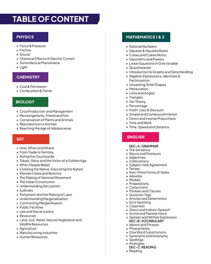 ALLEN Class 8 All-in-One Olympiad Study Material Package -9 Multicolor Modules Covering 7 Core Subjects | Physics, Chemistry, Biology, Maths, Social Science, English & Mental ability