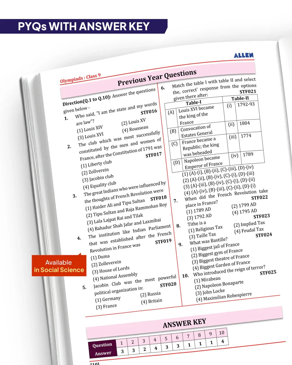 ALLEN Multicolor Modules for Class 9 Olympiad All-in-One Study Material ...