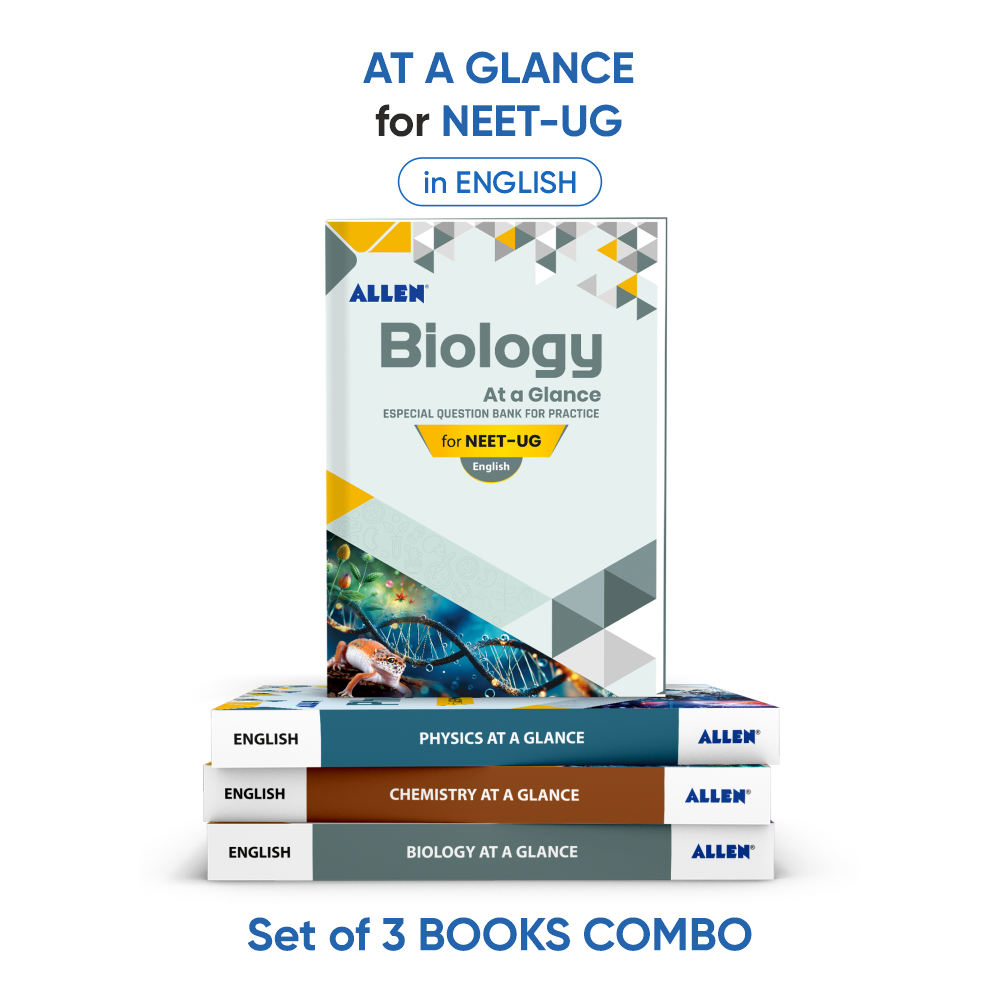 ALLEN Physics (CROP), Chemistry & Biology Question Bank (at a glance) For NEET (UG) Exam (Set of 3 books Combo)