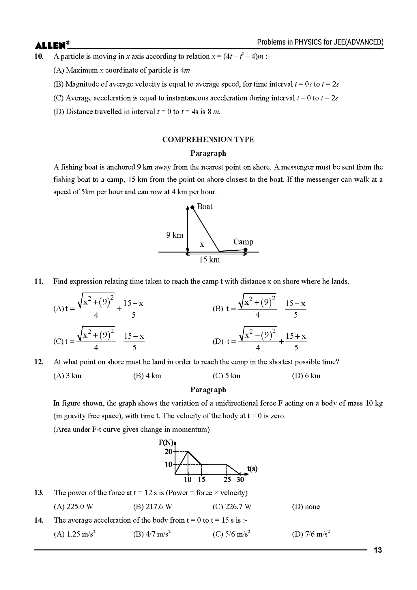 Problems in Physics, Chemistry & Mathematics with Answer key for JEE Advanced in English by ALLEN (Set of 3 Books Combo)