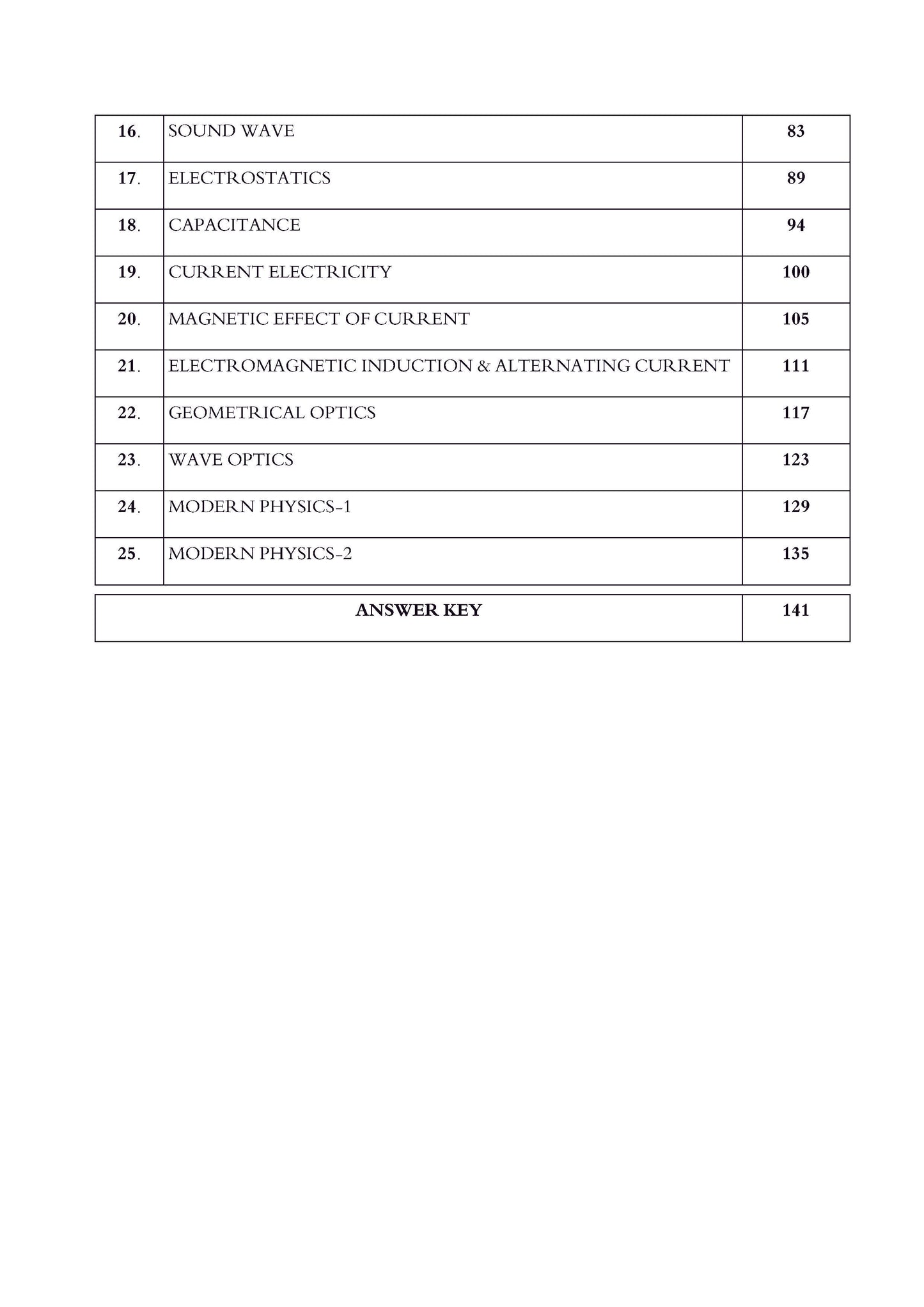 Problems in Physics with Answer key for JEE Advanced in English by ALLEN