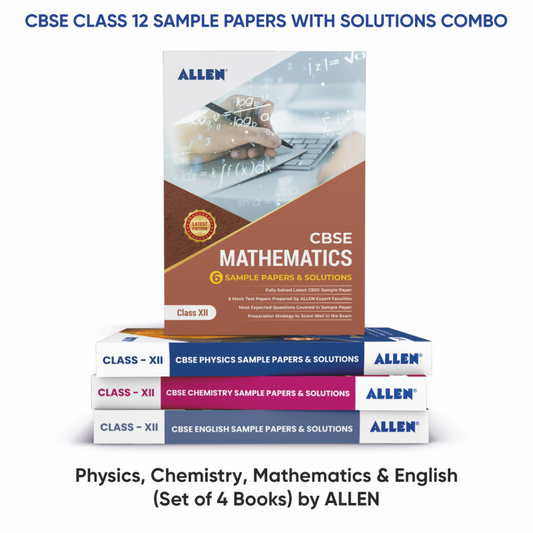 CBSE Class 12 Sample Papers with Solutions : Physics, Chemistry, Mathematics & English (Set of 4 Books combo) by ALLEN