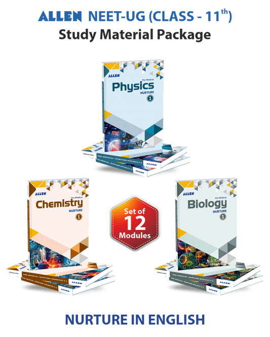 ALLEN NEET-UG STUDY MATERIAL PACKAGE for 11th (Set of 12 Modules Combo) in Nurture