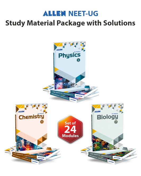 ALLEN NEET-UG Study Material Package for 11th, 12th & 12th Passed with Solutions (Set of 24 Modules)