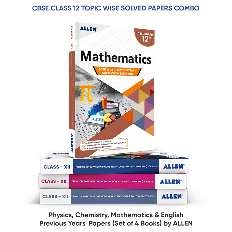 CBSE Class 12 Topic wise Solved Papers Combo: Physics, Chemistry, Mathematics, English - Previous Years' Papers (Set of 4 Books)