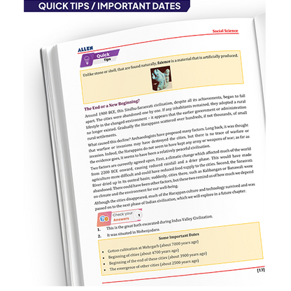 ALLEN Class 6 NCERT All-in-One Study Material Package-9 Multicolor Modules Covering 6 Core Subjects | Physics, Chemistry, Biology, Maths, Social Science & English