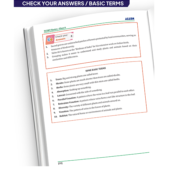 ALLEN Class 6 NCERT All-in-One Study Material Package-9 Multicolor Modules Covering 6 Core Subjects | Physics, Chemistry, Biology, Maths, Social Science & English