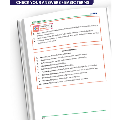ALLEN Class 6 NCERT All-in-One Study Material Package-9 Multicolor Modules Covering 6 Core Subjects | Physics, Chemistry, Biology, Maths, Social Science & English