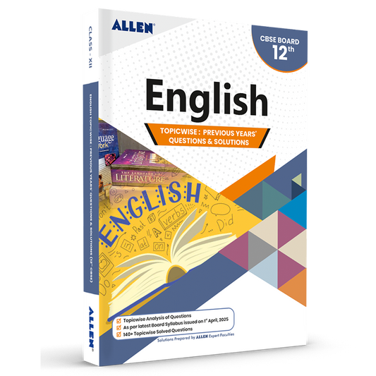 CBSE English Topicwise Solved papers from Previous Years for Class 12th