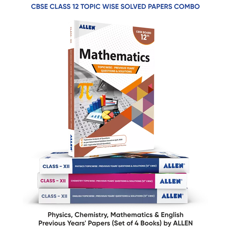 CBSE Class 12 Topic wise Solved Papers Combo: Physics, Chemistry, Mathematics, English - Previous Years' Papers (Set of 4 Books)