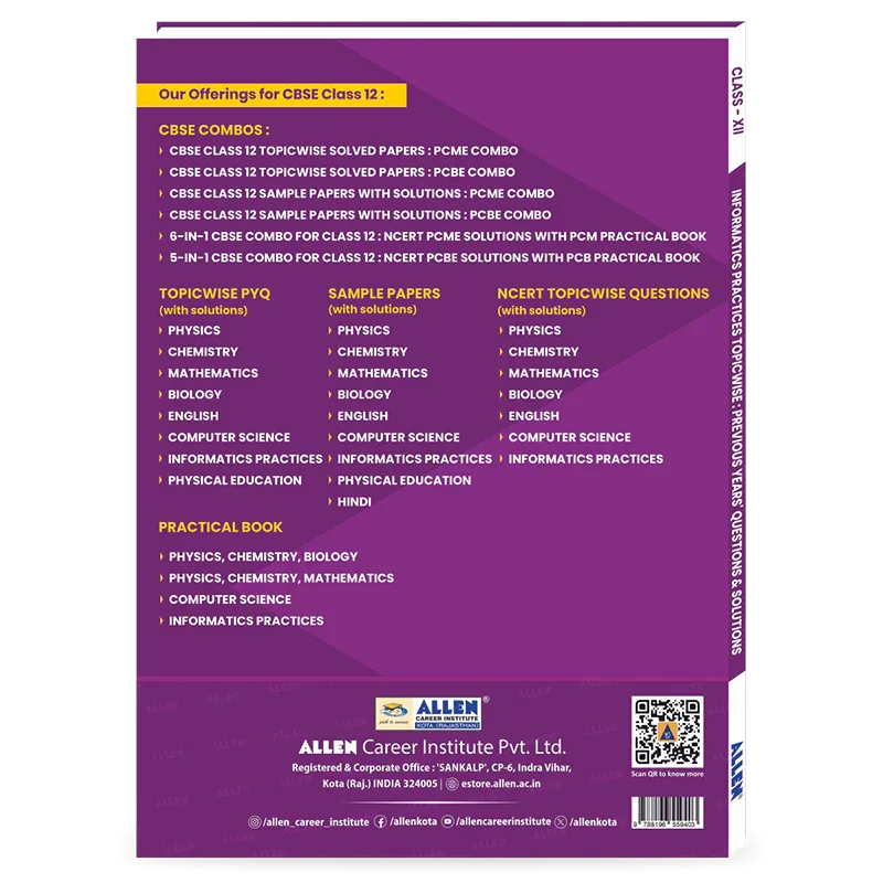 Class 12 Informatics Practices Practicals & NCERT Solutions | ALLEN E-Store