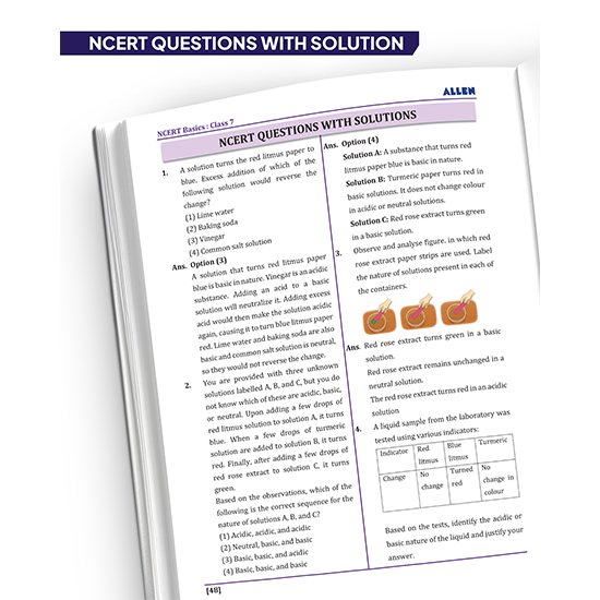 ALLEN Class 7 NCERT All-in-One Study Material Package-10 Multicolor Modules Covering 6 Core Subjects | Physics, Chemistry, Biology, Maths, Social Science & English